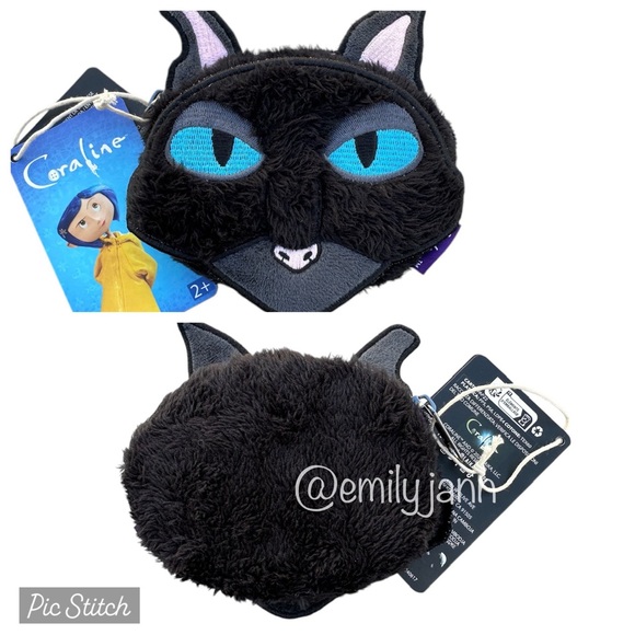 Coraline🌒Black Cat Coin Purse - Picture 1 of 6
